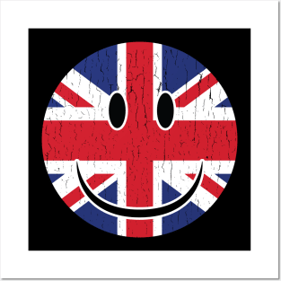 Smiley UK Flag Fan Smiley UK Fan Gift Posters and Art